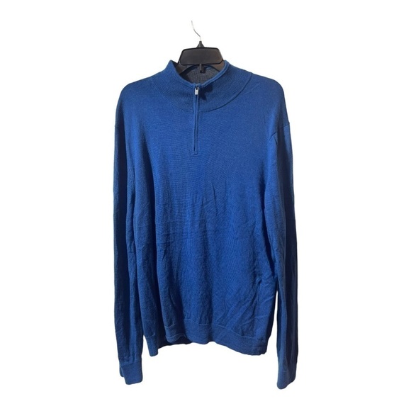 nordstrom Merino Mens sweater in bright blue - Picture 3 of 11